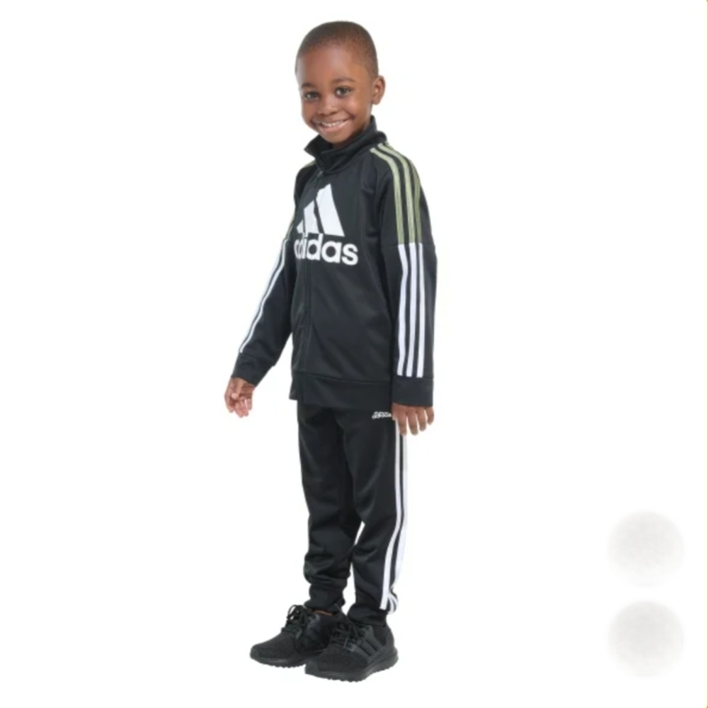 NWT adidas Kids' 2-piece Set Black Tracksuit Size 3T & 6 - Picture 2 of 5